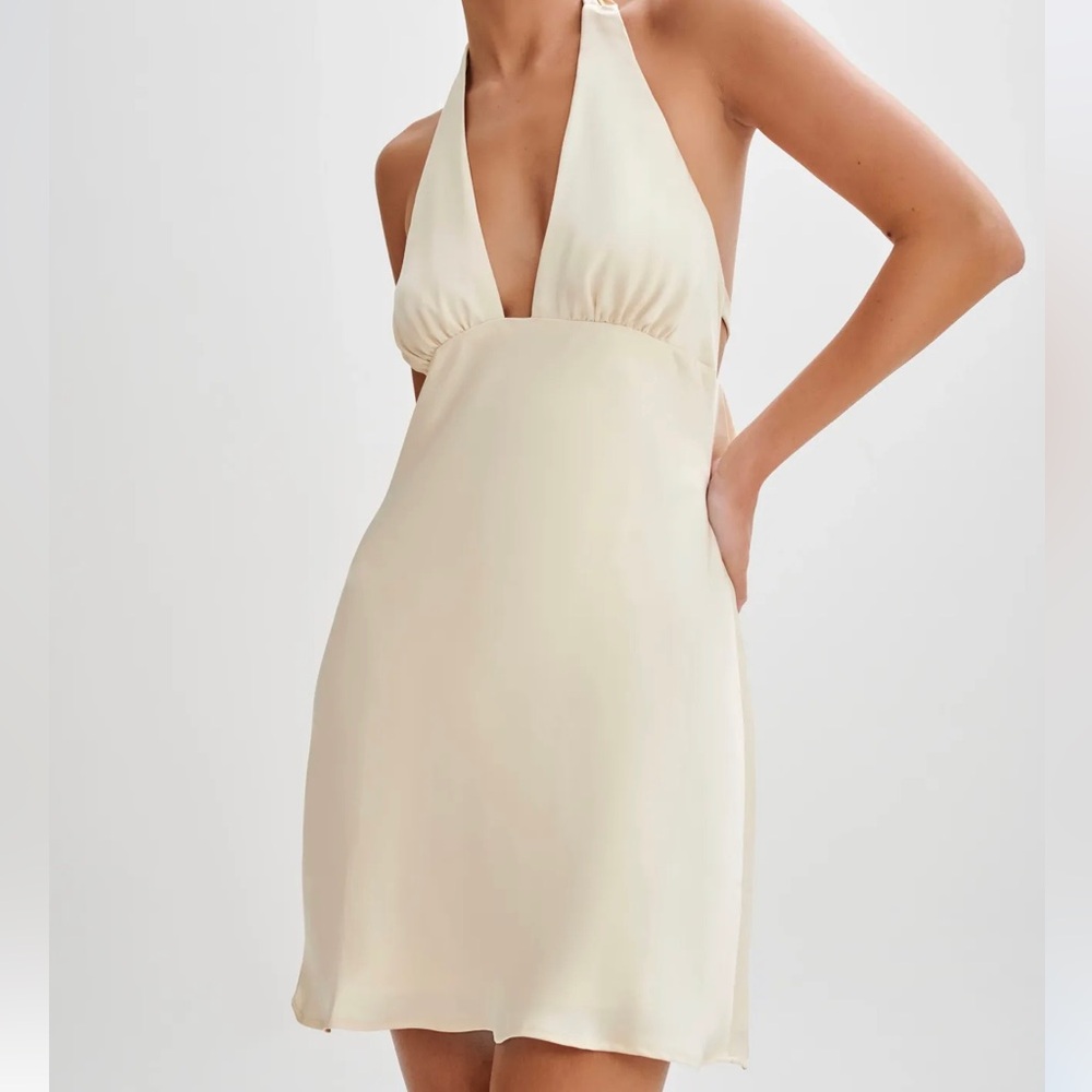 Meshki Aimee Halter mini dress
